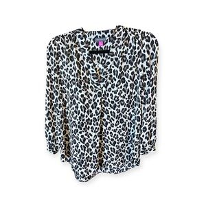 Vince Camuto Leopard Print Blouse | Size S